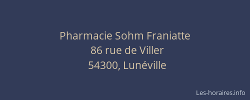 Pharmacie Sohm Franiatte
