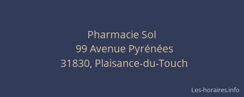 Pharmacie Sol