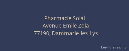 Pharmacie Solal