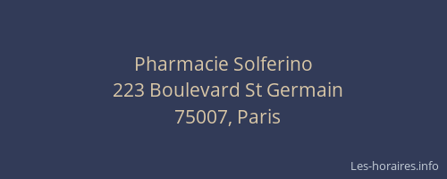 Pharmacie Solferino