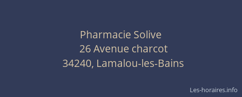 Pharmacie Solive