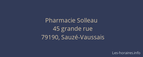 Pharmacie Solleau