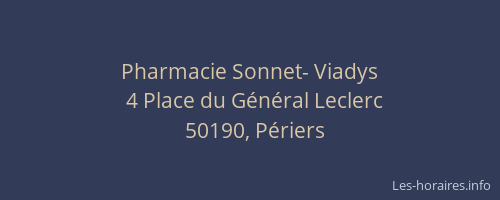 Pharmacie Sonnet- Viadys