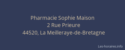 Pharmacie Sophie Maison