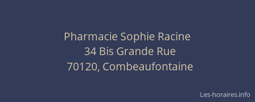 Pharmacie Sophie Racine