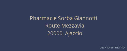 Pharmacie Sorba Giannotti