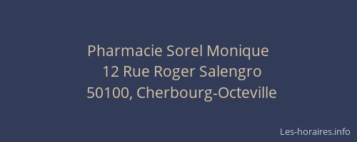 Pharmacie Sorel Monique