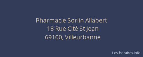 Pharmacie Sorlin Allabert