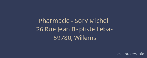 Pharmacie - Sory Michel