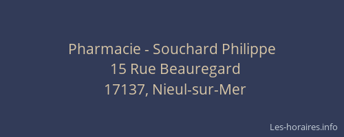 Pharmacie - Souchard Philippe