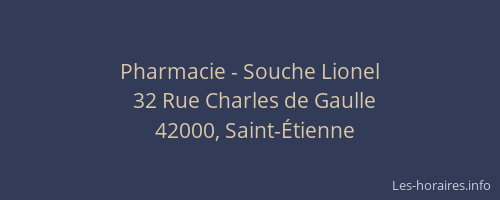 Pharmacie - Souche Lionel