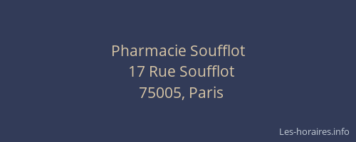 Pharmacie Soufflot