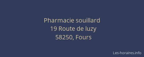 Pharmacie souillard