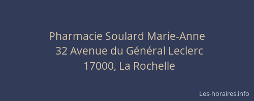 Pharmacie Soulard Marie-Anne