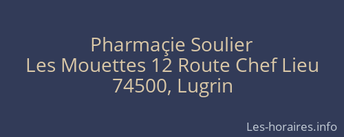 Pharmaçie Soulier
