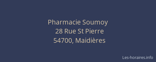 Pharmacie Soumoy