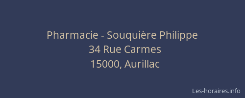 Pharmacie - Souquière Philippe
