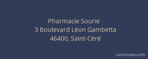 Pharmacie Sourie