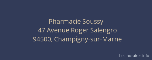 Pharmacie Soussy