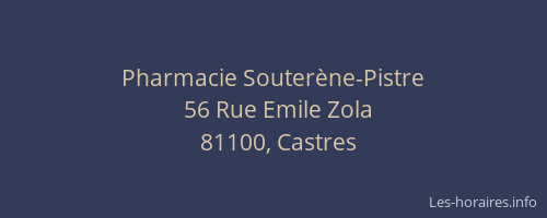 Pharmacie Souterène-Pistre