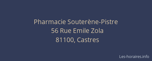 Pharmacie Souter&egrave;ne-Pistre
