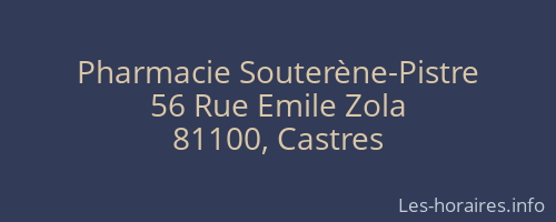 Pharmacie Souterène-Pistre