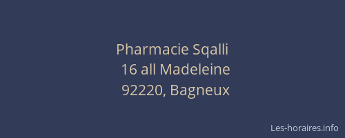 Pharmacie Sqalli