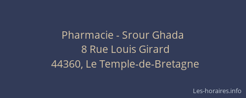 Pharmacie - Srour Ghada