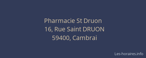 Pharmacie St Druon