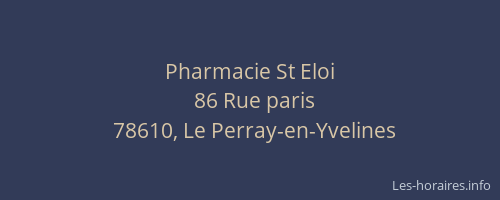 Pharmacie St Eloi