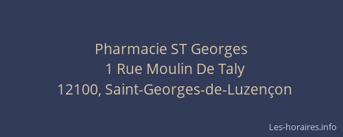 Pharmacie ST Georges