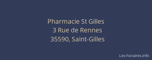 Pharmacie St Gilles
