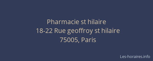 Pharmacie st hilaire