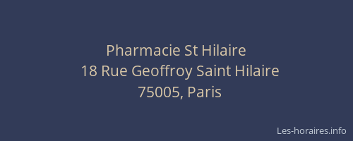 Pharmacie St Hilaire