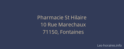 Pharmacie St Hilaire