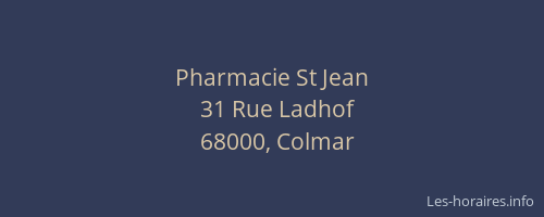 Pharmacie St Jean