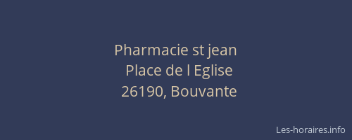 Pharmacie st jean