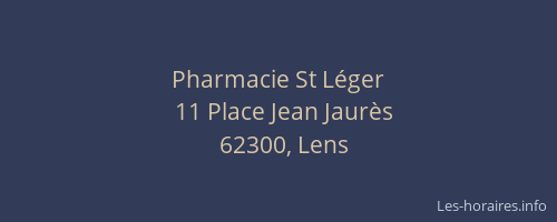 Pharmacie St Léger