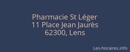 Pharmacie St Léger