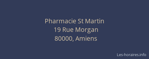 Pharmacie St Martin