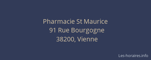 Pharmacie St Maurice