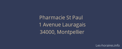 Pharmacie St Paul