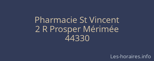 Pharmacie St Vincent