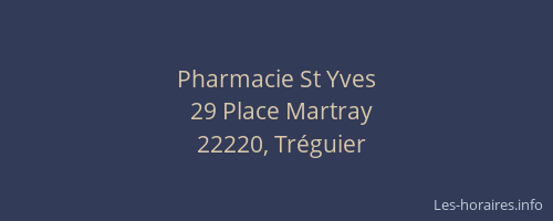Pharmacie St Yves