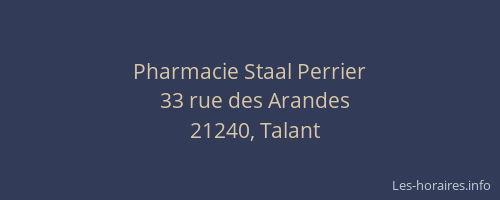 Pharmacie Staal Perrier