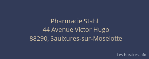 Pharmacie Stahl
