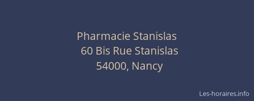 Pharmacie Stanislas