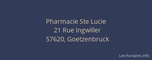 Pharmacie Ste Lucie