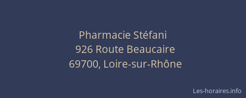 Pharmacie Stéfani