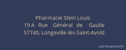 Pharmacie Stein Louis